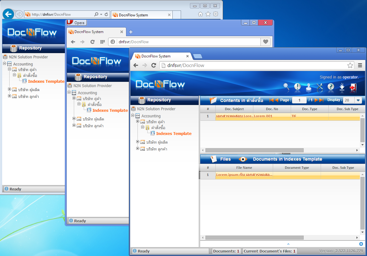 DocnFlow WebClient - Web Browsers