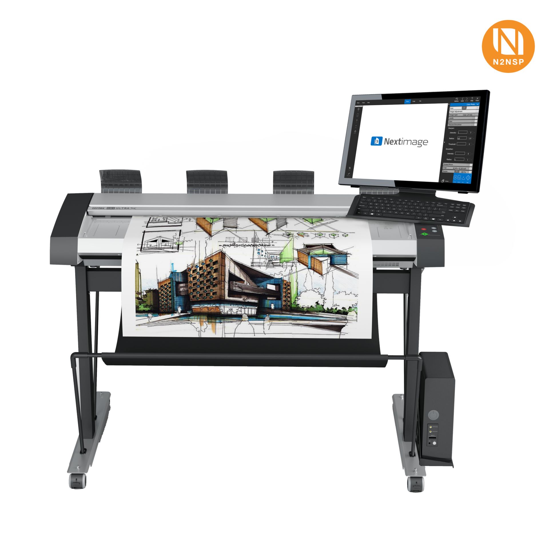Contex IQ Quattro X 4450 - ScanStation PRO Kit II, HDU - Low Stand - Image 2